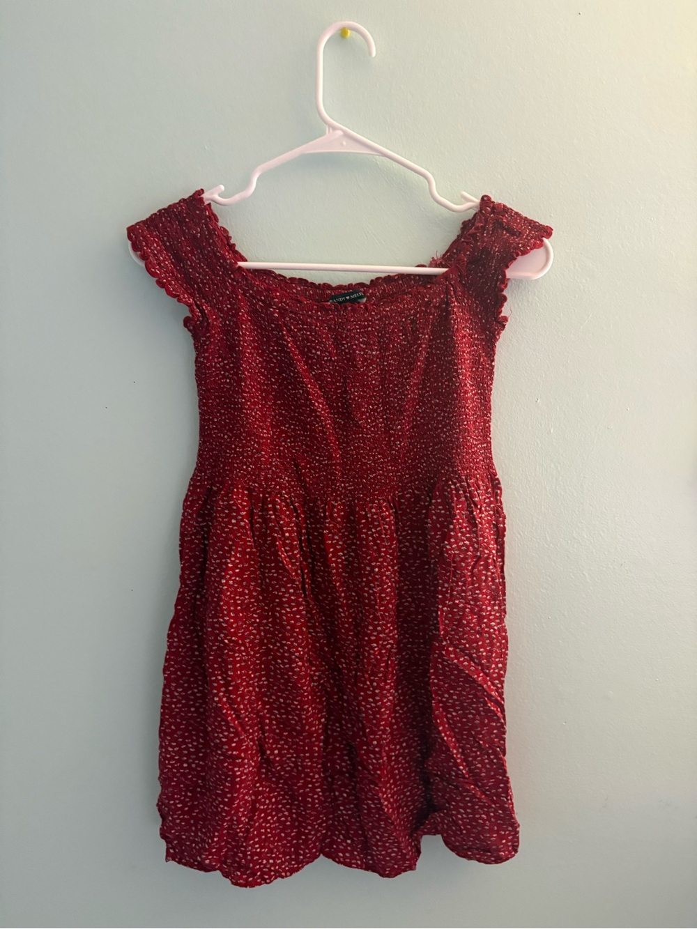 Brandy Melville off the shoulder red floral dress